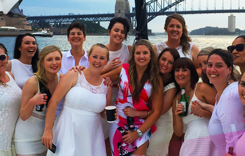 Hens party cruise on Rockfish Catamarans